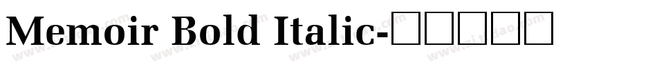 Memoir Bold Italic字体转换